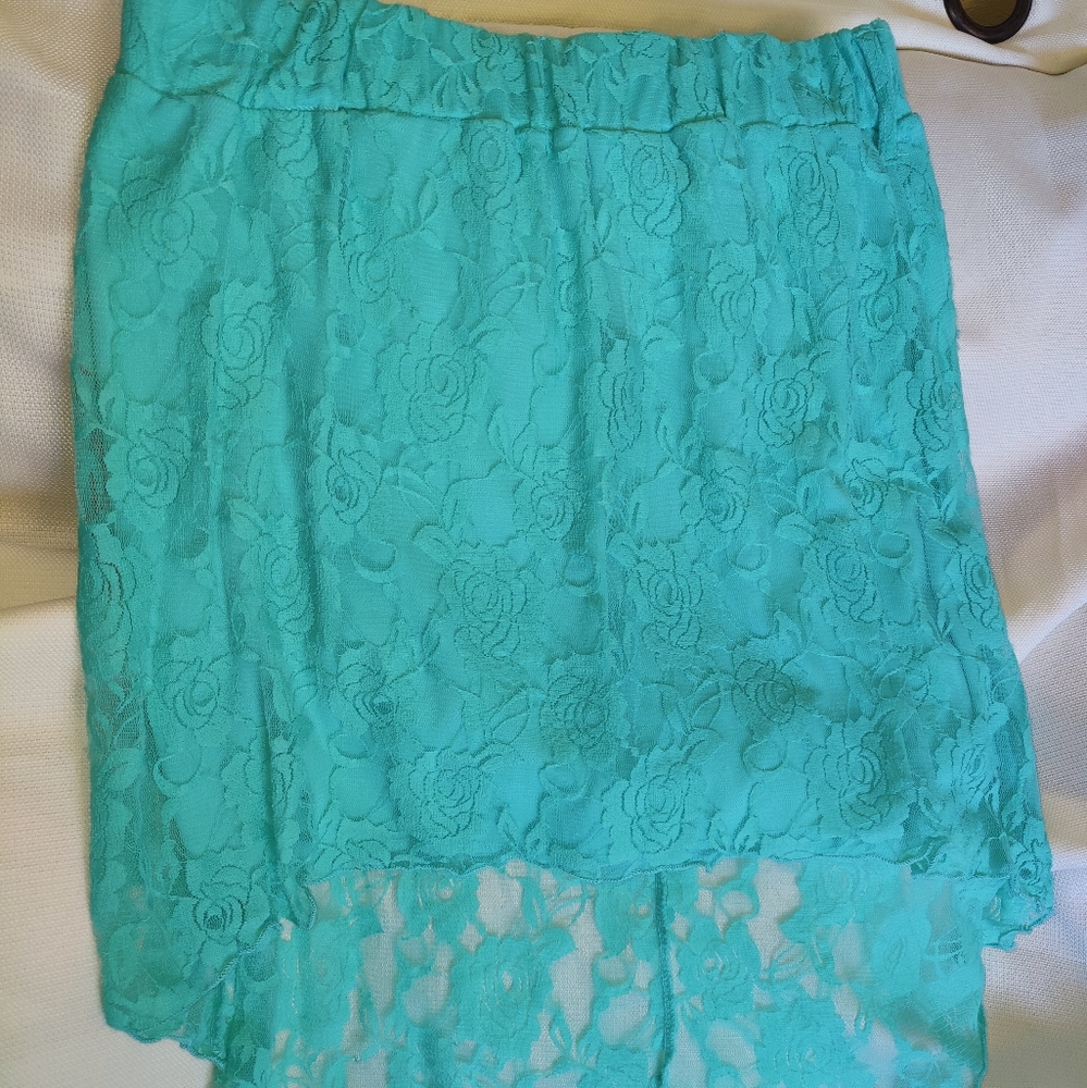 Lace High-Low Skirt